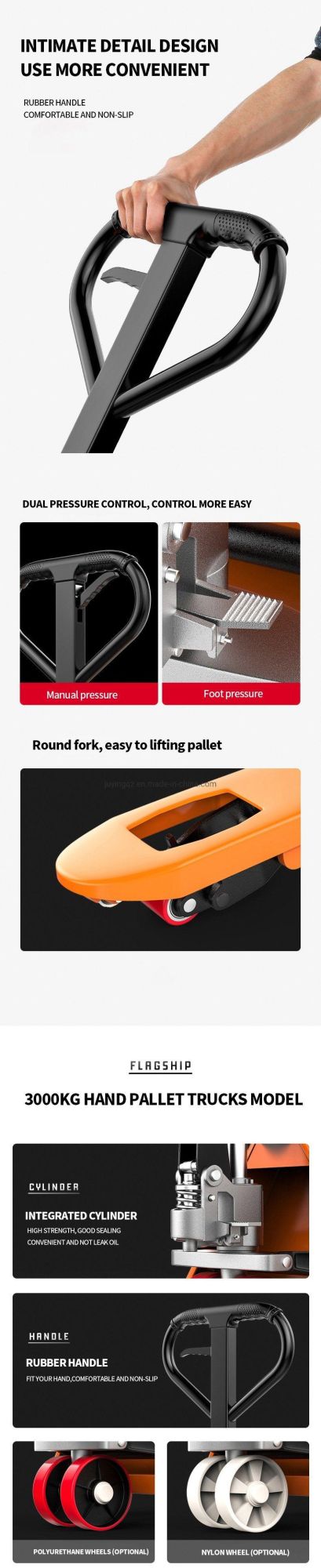 Factory Supply 2500kg 685*1200mm Material Handling Equipment Hydraulic Pallet Jack