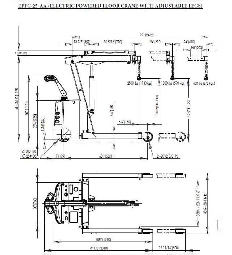 Motorized Bulk Bag electric Truck Lift Crane