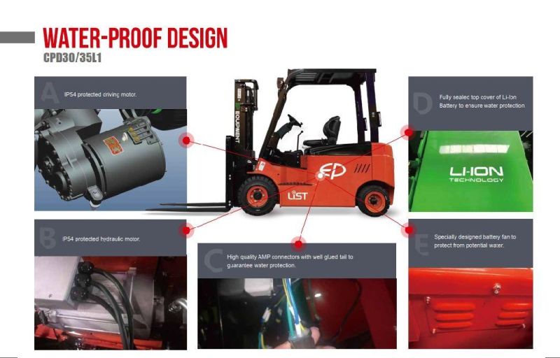 L1 Li-ion 4 Wheel Counterbalance Truck From Ep Equipment with Quick Charging and High Performance