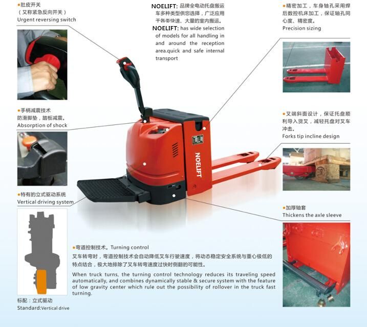 2.5 Ton Stand on Electric Pallet Truck