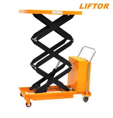 Double Scissor Small Semi Electric High Lift Table Advanced Table Lift Mechanism Electric