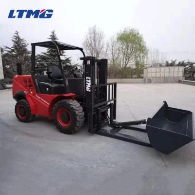 Ltmg 3 Tonne Small 4 Wheel Drive Rough Terrain 3 Ton Forklift outdoor