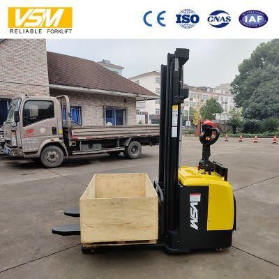 Cdd15 1.5ton 1500kg Double Cylinder Standing Type Pallet Stacker