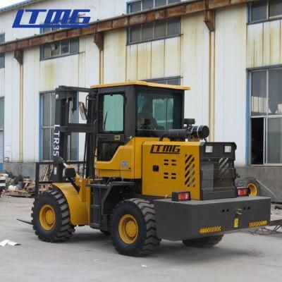 China Brand New 3ton 3.5ton 4ton 5ton Rough Terrain Forklift with Joystick and Cab for Sale