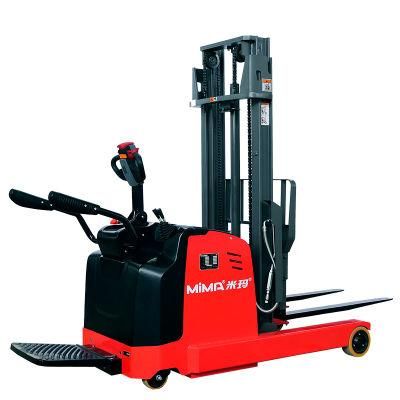 2ton Stand-on Type Electric Reach Stacker Truck Mfa20 Fork Forwardand Backward