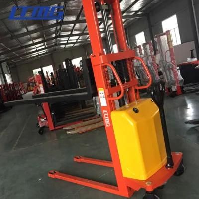 Cheap Price Half-Electric Semi-Electric Ltmg 1.5ton Small Semi Electric Pallet Stacker Forklift