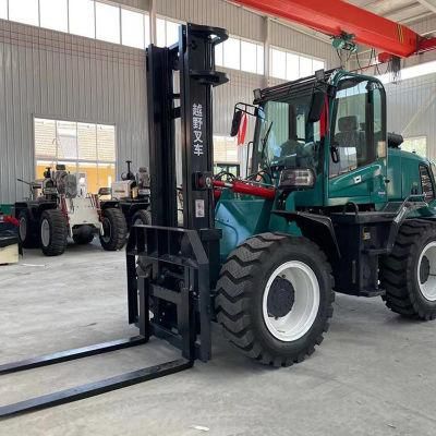 Yunnei Engine 76kw 5ton Rough Terrain Forklift for Sale