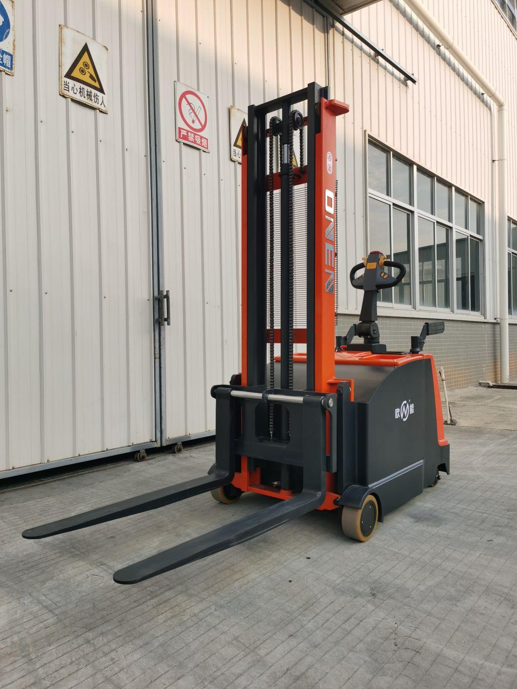 24V Battery Power Stand-on Electric Counterbalance Forklift Pallet Stacker