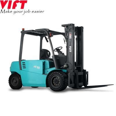 Vift Official Manufacturer 5 Ton 4 Wheel Electric Battery Forklift with 2 Stage 3m Mast