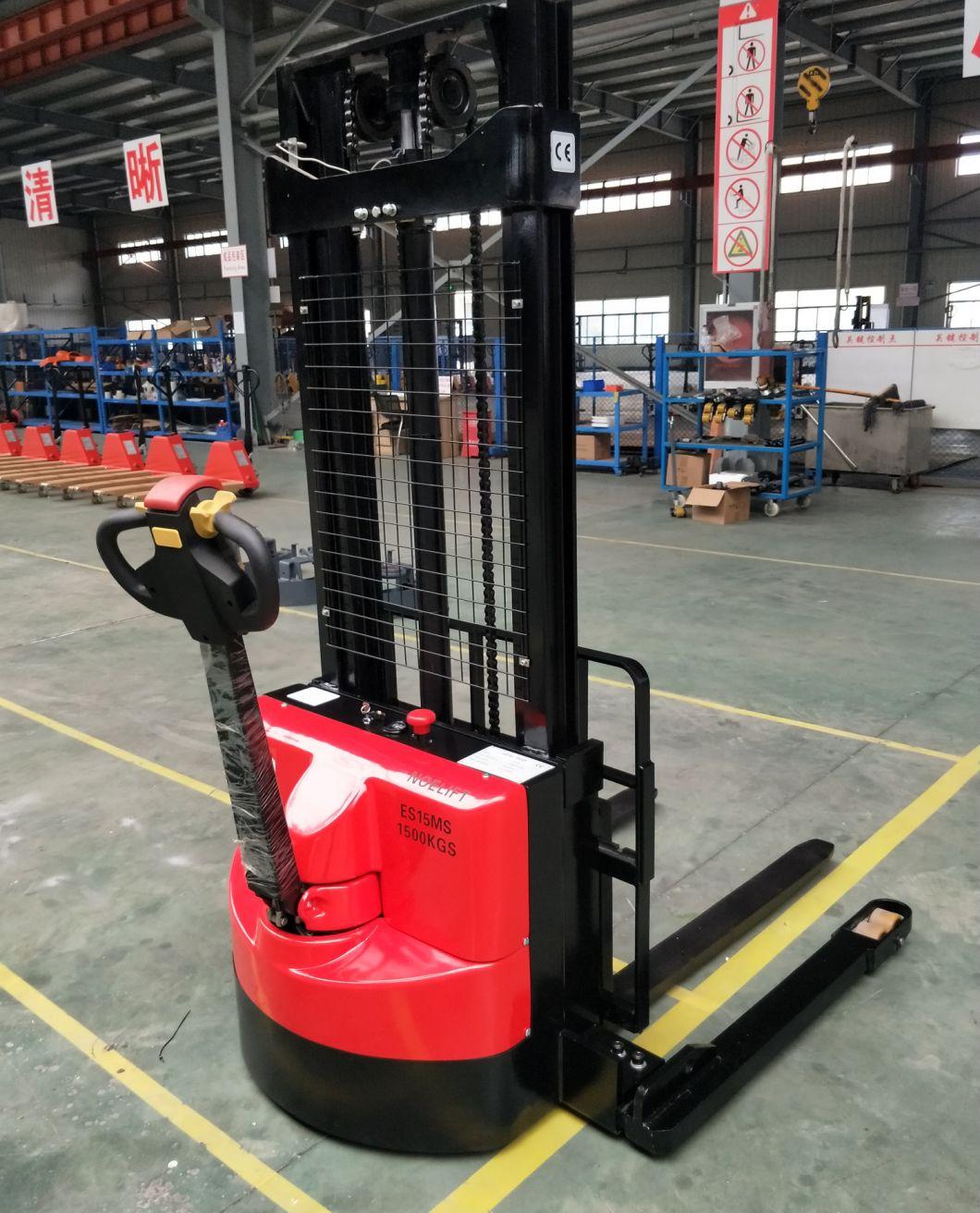 Walkie Behind 1.2t1.5t Walking Electric Pallet Stacker with 3m 3.3m Lifting