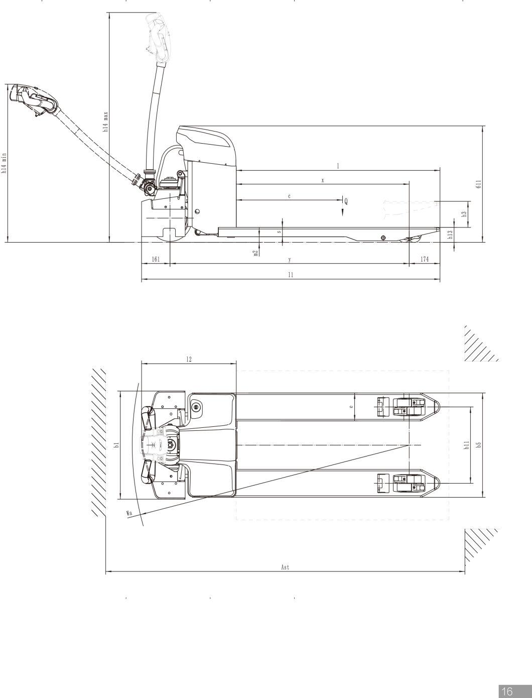 2 Ton 4400lbs Electric Pallet Jack