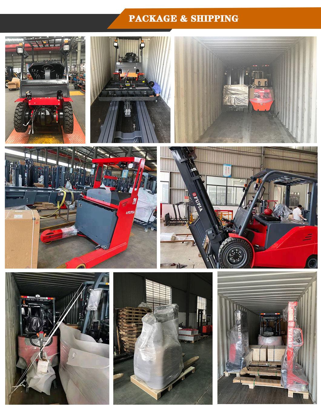 Warehouse Electric Machine Electric Reach Sacker Triplex Mast 8 M High Lift 1.5 Ton Reach Forklift Truck