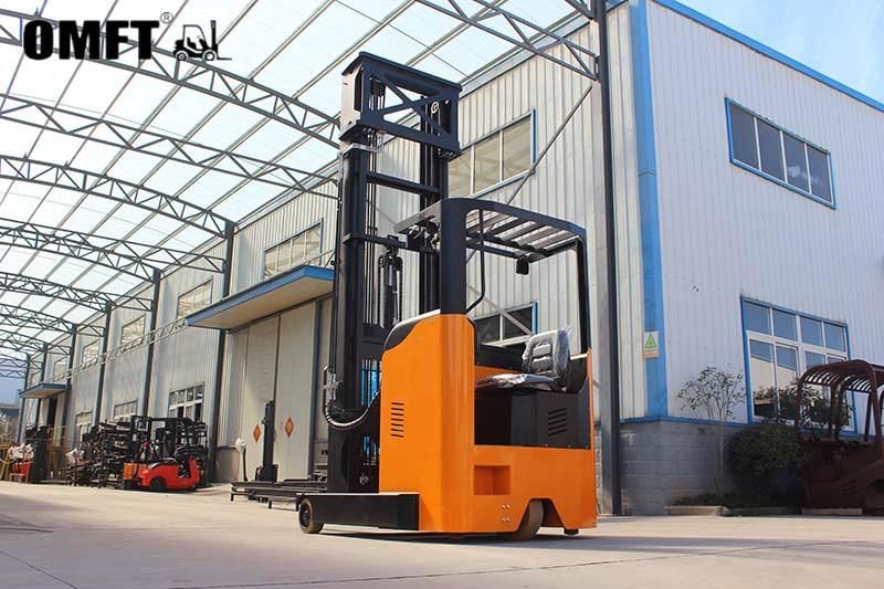 Narrow Turning Radius 1t 1.5t 2t 2.5t Electric Reach Truck Forklift Reach Stacker Truck