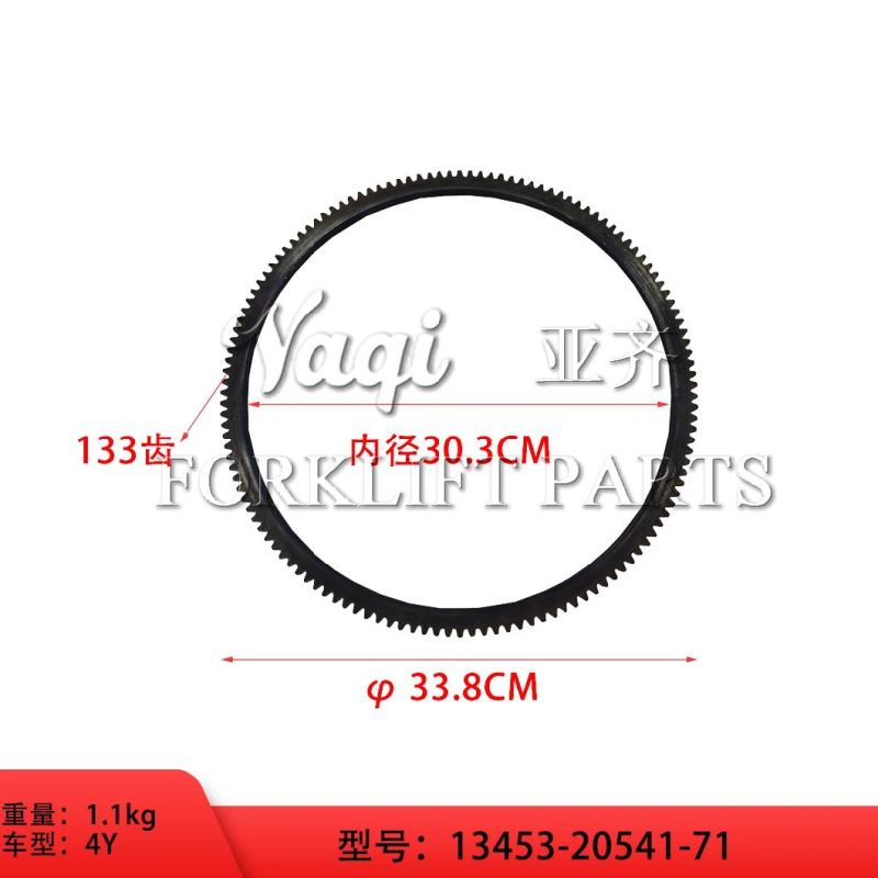 Forklift Part 13453-20541-71 Flywheel Ring Gear 133 Teeth for 4y