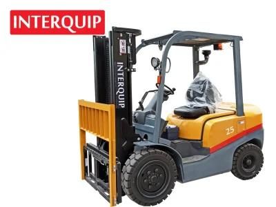 Mini Counterbalanced 2500 Kg Diesel Forklift with Automatic Hydraulic Transmission