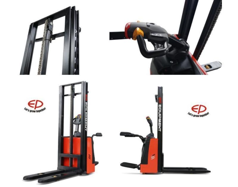 Ep 1.4t Electric Pallet Stacker with Foldable Platform and New Technology Rsb141