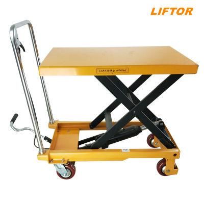 High Quality 1 Ton Hydraulic Scissor Lift Table Cart with One Year Warranty