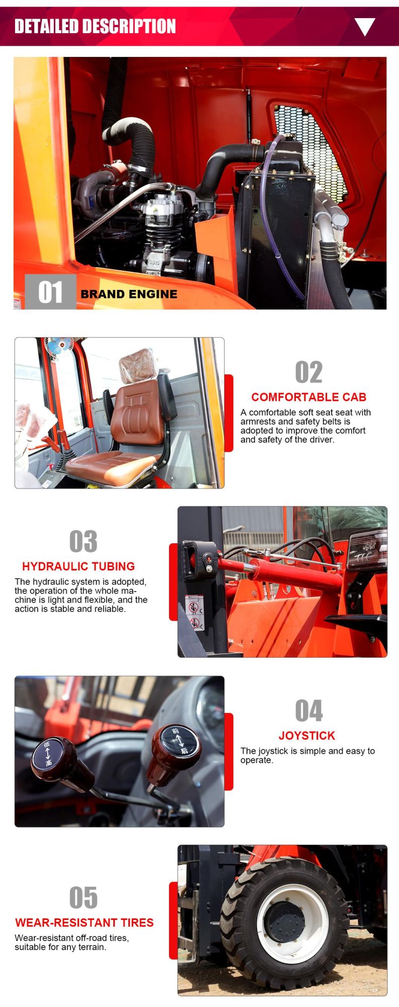 off Road Forklift Sizes Counterbalance Warehouse Small Electric Forklift Accessories