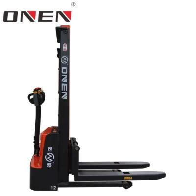 Durable Professional 1000kg Warehouse Walking Electric Pallet Stacker Forklift Truck