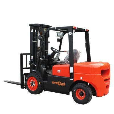 China Supplier Everun ERDF35 3.5ton construction machine Smart Diesel Forklift