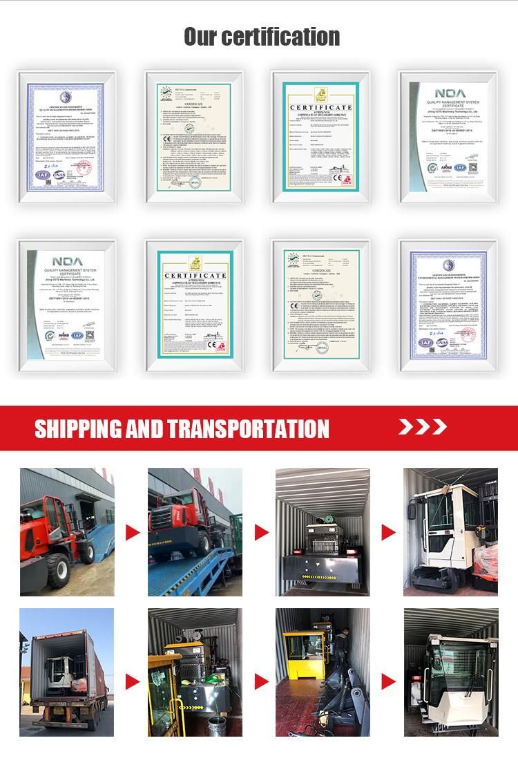 Towable Terain Forklift 3.5 Ton Gasoline Manufacturer New Design 3 Ton Diesel Side Forklift with High Quality