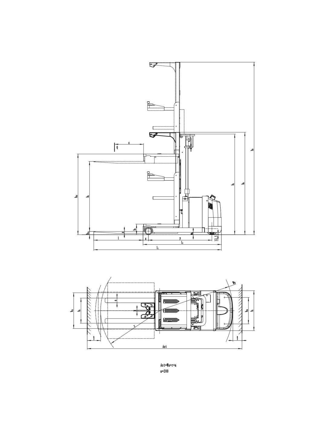 Jeakue 1.0t Lower-Level Full Electric Order Picker