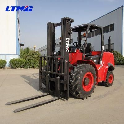 Ltmg 3 Ton 3.5 Ton 4 Ton 5 Ton ATV Rough Terrain Forklift with Customized Mast
