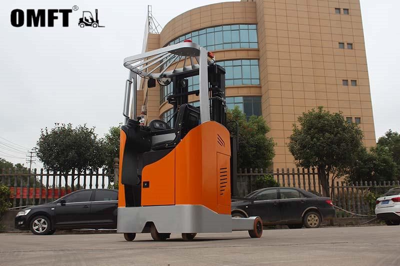 24V 1ton/1.5ton/2ton/2.5ton Stand-on or Seated Electric Reach Truck with Battery and Charger 3m 3.5m 4m 4.5m 5m 5.5m 6m Mast