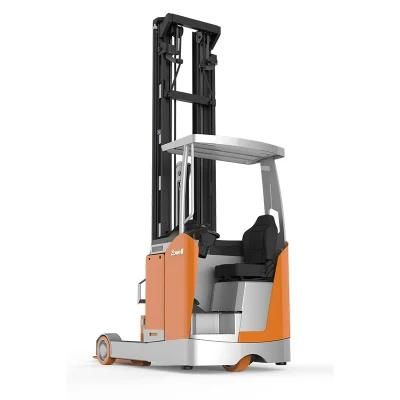 Factory Price 2 Ton Sitting on Type Electric Full Forklift Warehouse Reach Truck