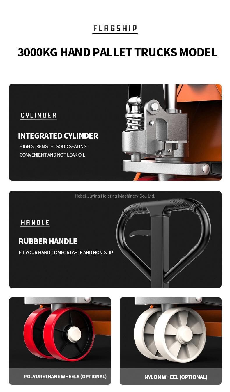 2.5t Manual Hydraulic Forklift Hand Pallet Lift Truck