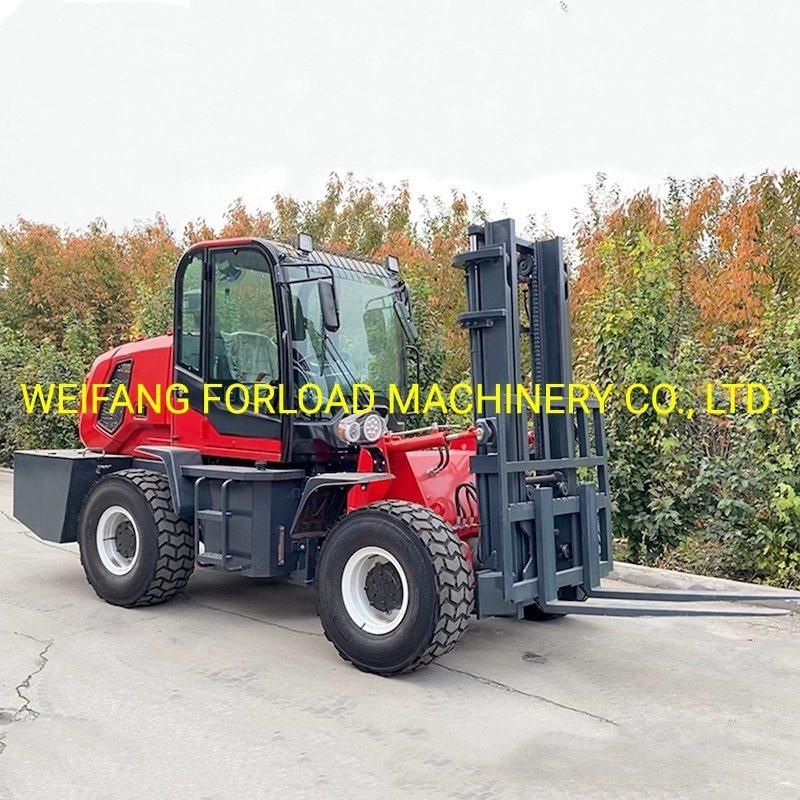 Forload Brand 3.5tons Diesel Forklift, 3.5tons 4WD Forklift Truck, 3500kgs Lifting Machines Price