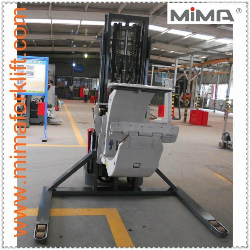 Electric Stacker Forklift with Paper Roll Clamp
