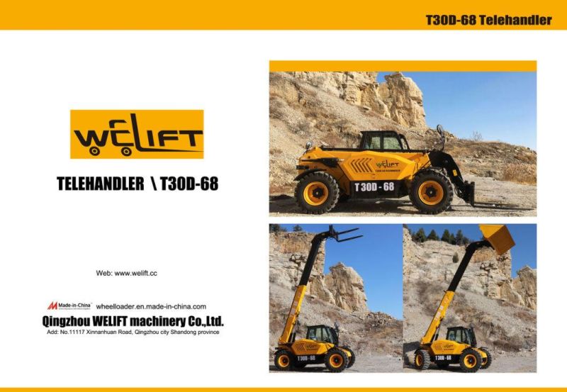 3 Ton Telehandler Forklift Telescopic Wheel Loader