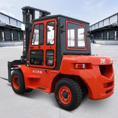 Diesel Engine Solid Tires Forklifts Tractor off Road Heavy Duty Forklift 5-8ton