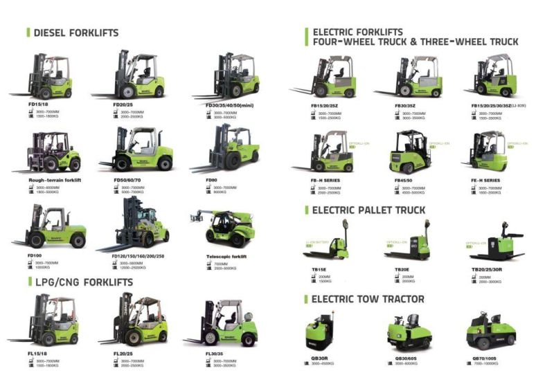 China Brands 2.5tons 3tons Diesel GLP Gas Forklift with Japan Engine in Stock