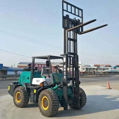 Chinese Cheap Price 3t 3.5t Rough Terrain Diesel Forklift Truck Price