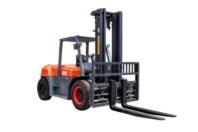 Solid Tire Russia 10t 8t Triplex Mast Heavy Forklift with Side Shift