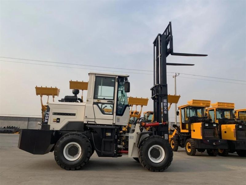 3/3.5/4 Ton Four-Wheel Drive off-Road Forklift Lift Automatic Lift Small Loader Forklift Fork