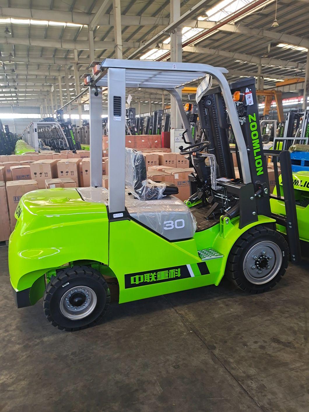 Low Price High Quality Zoomlion 3 Ton Forklift Diesel Electric Engine with Solid Tire Fd30z