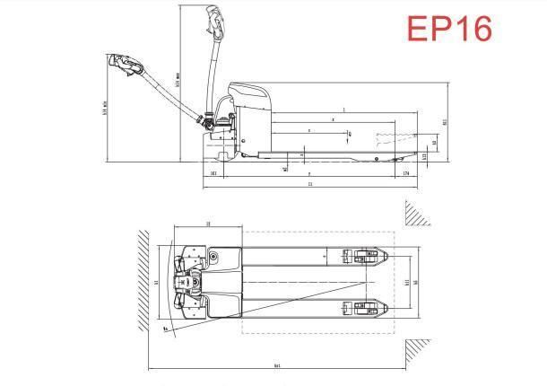 High Quality Electric Pallet Truck 1.6 T