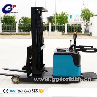 China Stacker Gp Brand 1ton 1.5tton 3m 3.5m 4m 5m 6m Full Electric Straddle Stacker AC Power Handrails