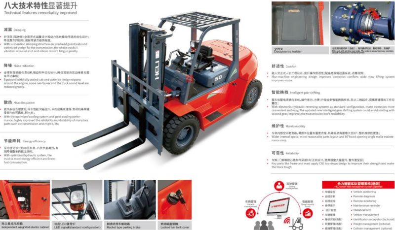 China Top 1 Brand Heli Forklift 8t 8.5t 9t 10t Froklift Truck Price