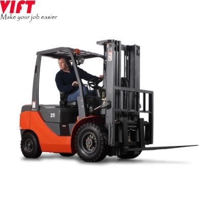 Beekeeping Equipment Ce &ISO Certification 2t Diesel Forklift Stacker with Isuzu Engine and Side Shift*Cabin*Solid Tire