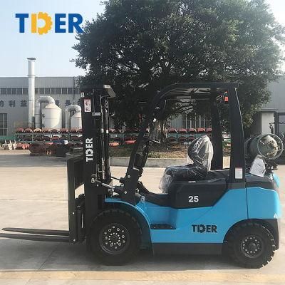 Gasoline Engine New Tder 3000kg 1.5 Ton Gas LPG Forklift Hot Fg15, Fg25, Fg30, Fg35, Fg40, Fg50, Fg60, Fg70, Fg80