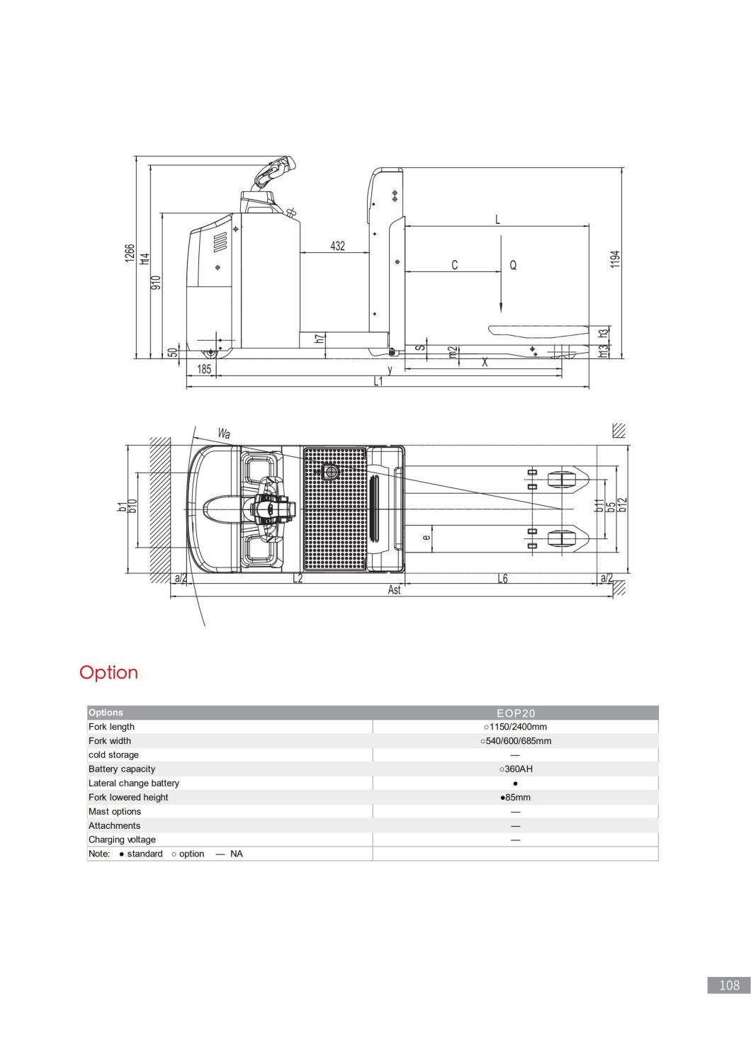 2t Lower-Level Full Electric Order Picker
