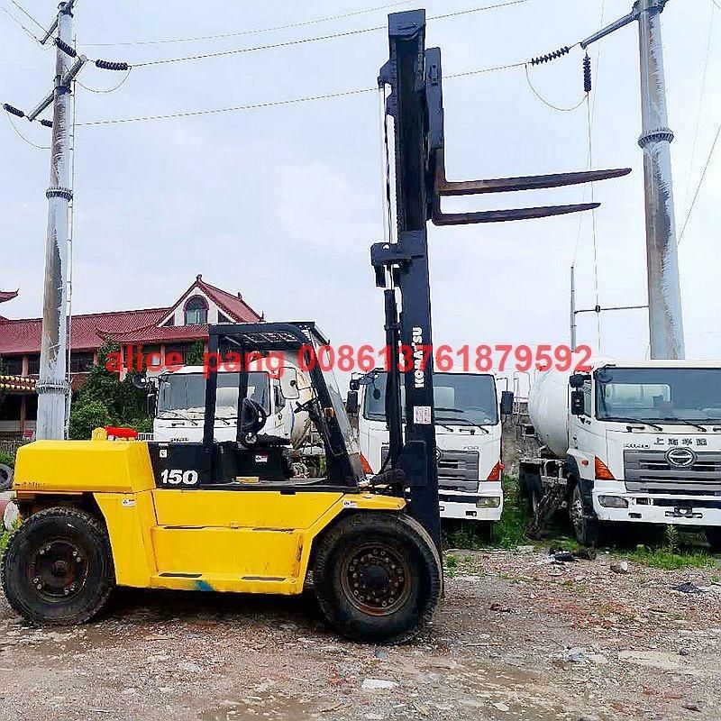 15ton Japan Used Komatsu Fd150 Heavy Duty Diesel Forklift for Sale