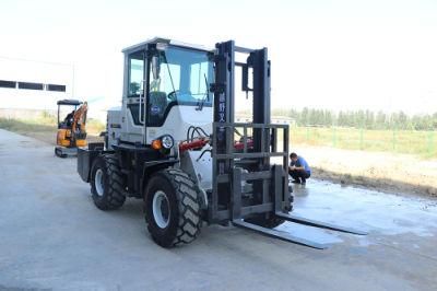 Chinese Supplier Machinery Four-Wheel Drive Rough Terrain Forklift/off-Road Forklift Truck