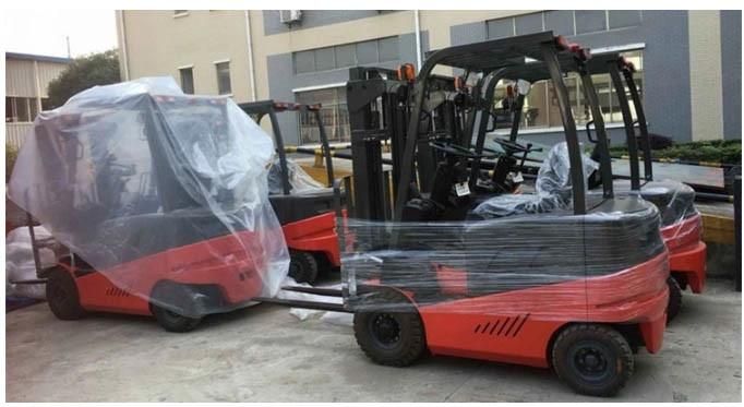 Warehouse Equipment 1500kg 2000kg Electric Forklift with 3 Stages Mast