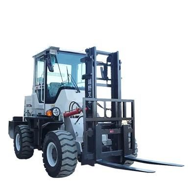 Four Wheel Drive All Terrian Forklift China New 3ton Diesel Forklift