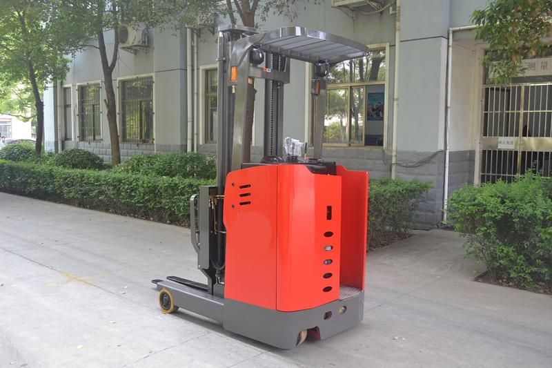 3t 2.5ton Stand-on Electric Reach Truck with 8m Tripex Mast, Side Shifter